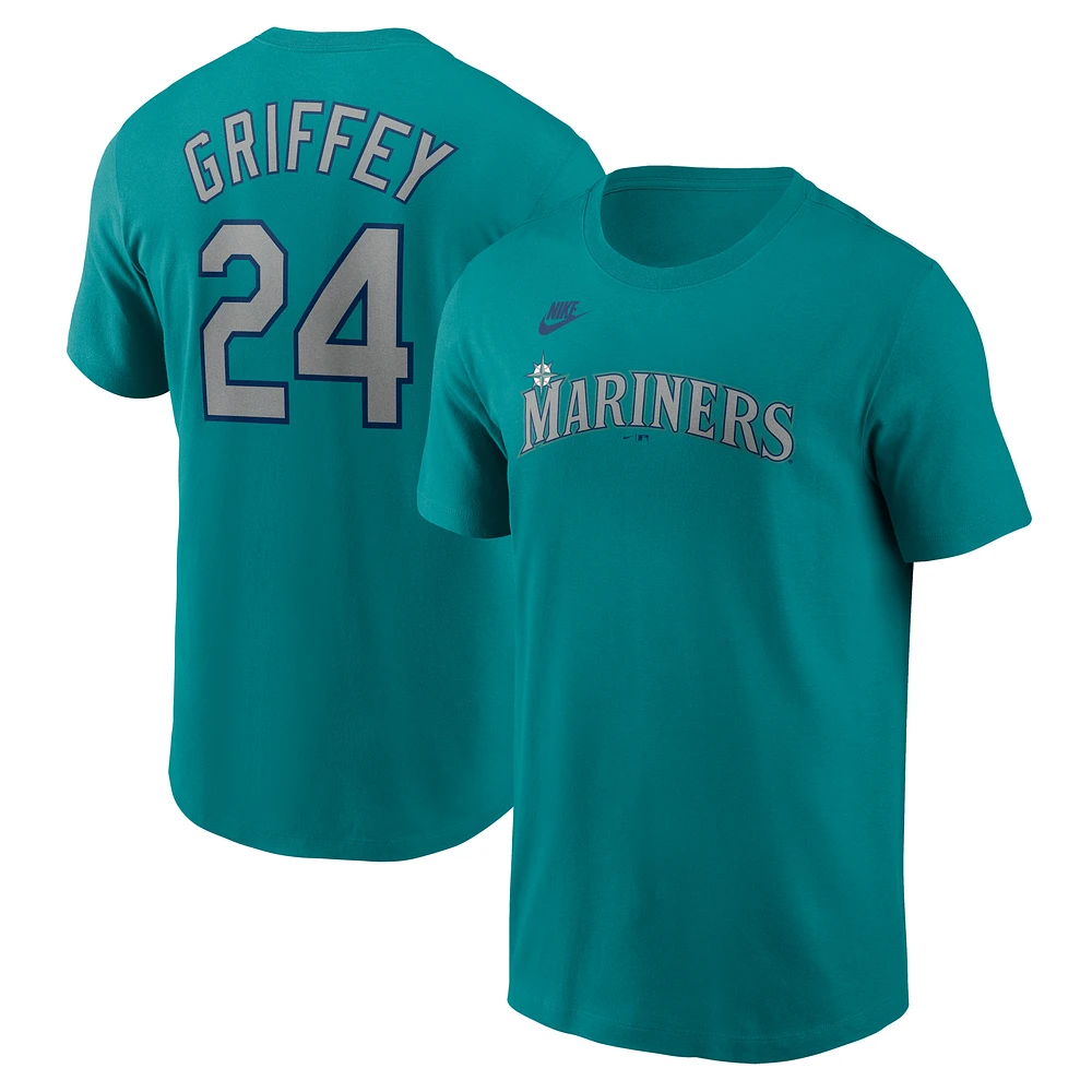 Men's Nike Ken Griffey Jr. Teal Seattle Mariners Fuse Name & Number T-Shirt