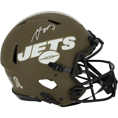 Aaron Rodgers New York Jets Autographed Riddell 2022 Salute to Service Speed Authentic Helmet