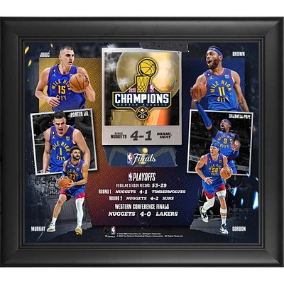 Denver Nuggets Framed 15" x 17" 2023 NBA Finals Champions Road To Collage