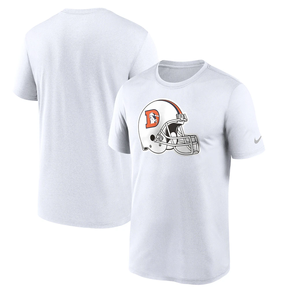 Men's Nike White Denver Broncos Throwback Performance T-Shirt