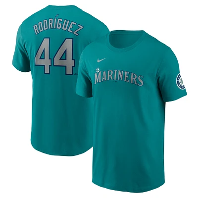 Men's Nike Julio Rodríguez Teal Seattle Mariners Fuse Name & Number Inline T-Shirt