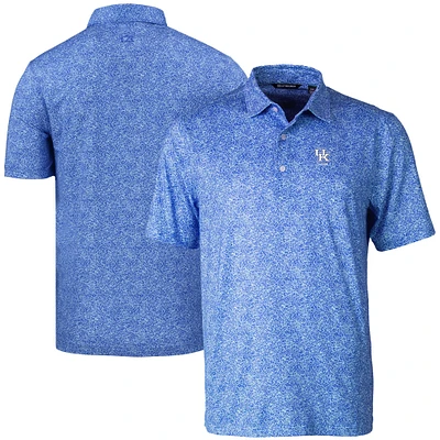 Men's Cutter & Buck Blue Kentucky Wildcats Alumni Logo Pike Constellation Print Stretch Polo