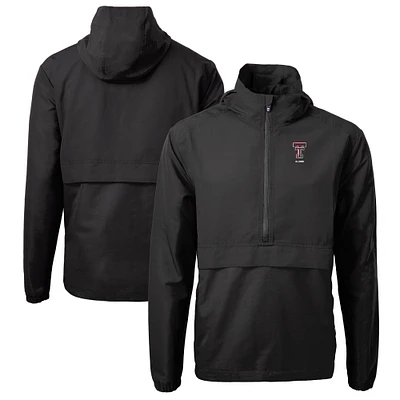 Men's Cutter & Buck Texas Tech Red Raiders Alumni Logo Charter Eco Knit Recycled Anorak Half-Zip Jacket