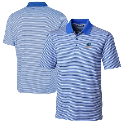 Men's Cutter & Buck Royal Florida Gators Alumni Logo Forge Tonal Stripe Stretch Polo