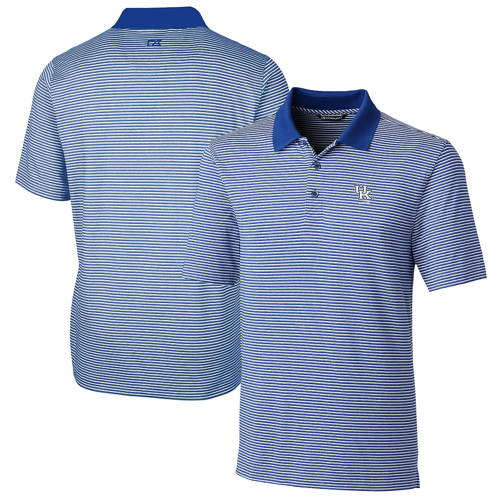 Men's Cutter & Buck Royal Kentucky Wildcats Alumni Logo Forge Tonal Stripe Stretch Polo