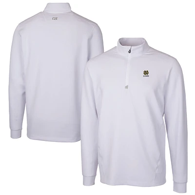 Men's Cutter & Buck Notre Dame Fighting Irish Alumni Logo Traverse Stretch Quarter-Zip Pullover Top
