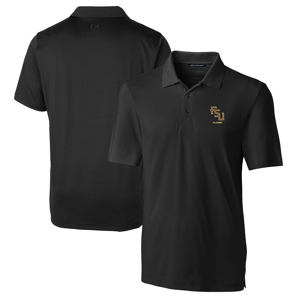 Men's Cutter & Buck Black Florida State Seminoles Alumni Logo Forge Stretch DryTec Polo