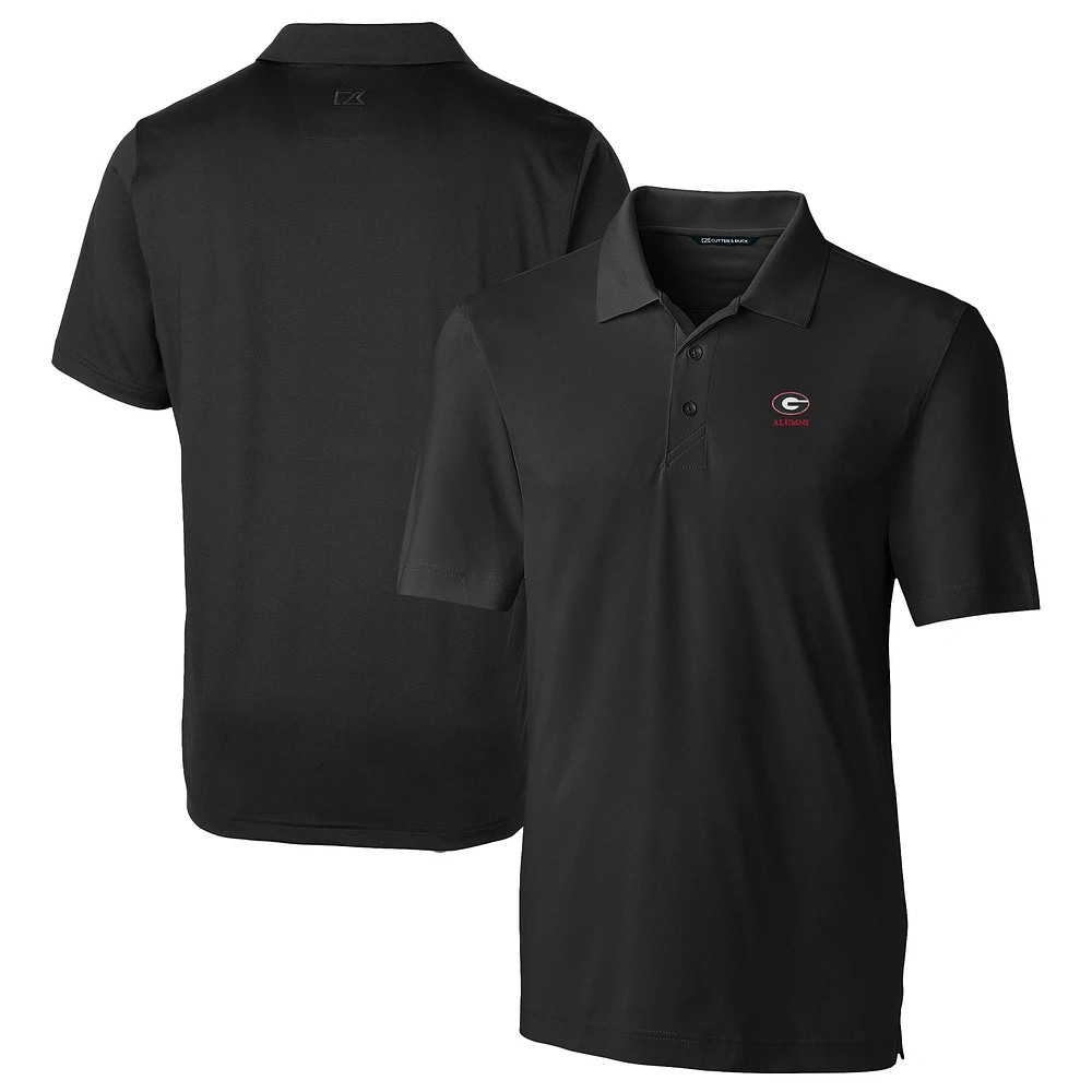 Men's Cutter & Buck Black Georgia Bulldogs Alumni Logo Forge Stretch DryTec Polo