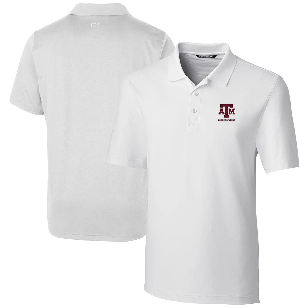 Men's Cutter & Buck White Texas A&M Aggies Alumni Logo Forge Stretch DryTec Polo