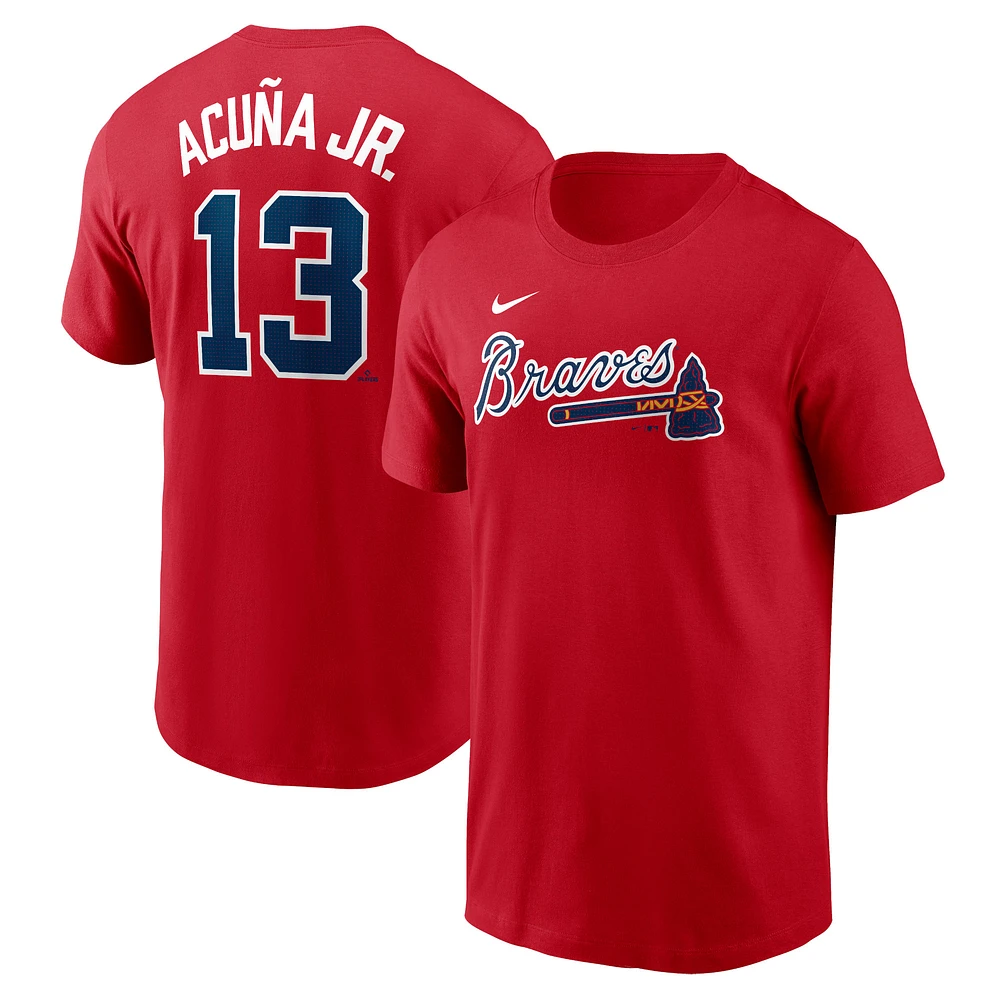 Men's Nike Ronald Acuña Jr. Atlanta Braves Fuse Name & Number T-Shirt