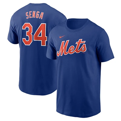 Men's Nike Kodai Senga Royal New York Mets Fuse Name & Number T-Shirt