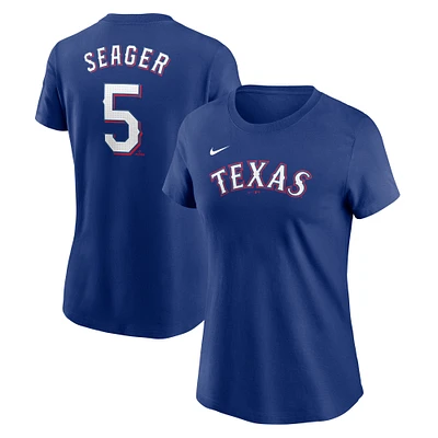 Women's Nike Corey Seager Royal Texas Rangers Fuse Name & Number T-Shirt