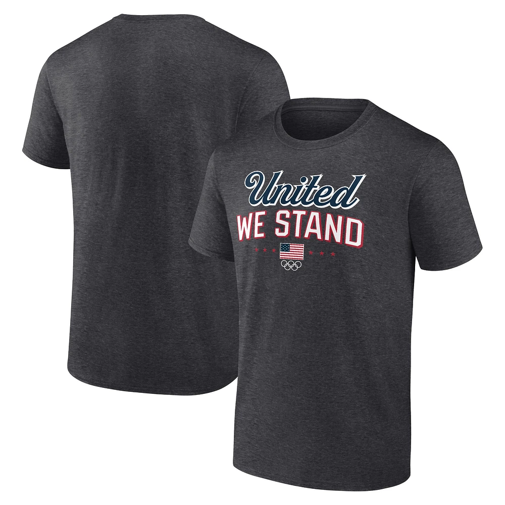 Men's Fanatics Heather Charcoal Team USA Victory T-Shirt