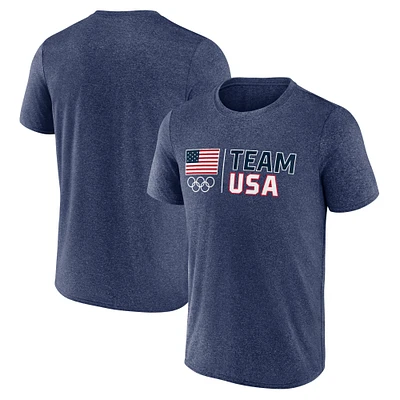 Men's Fanatics Heather Navy Team USA Country Pride T-Shirt