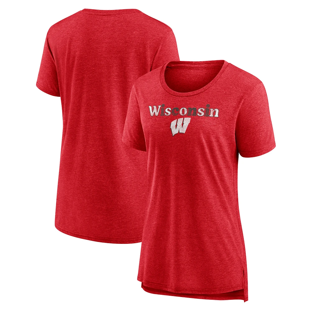 Women's Red Wisconsin Badgers Breakneck Speed T-Shirt