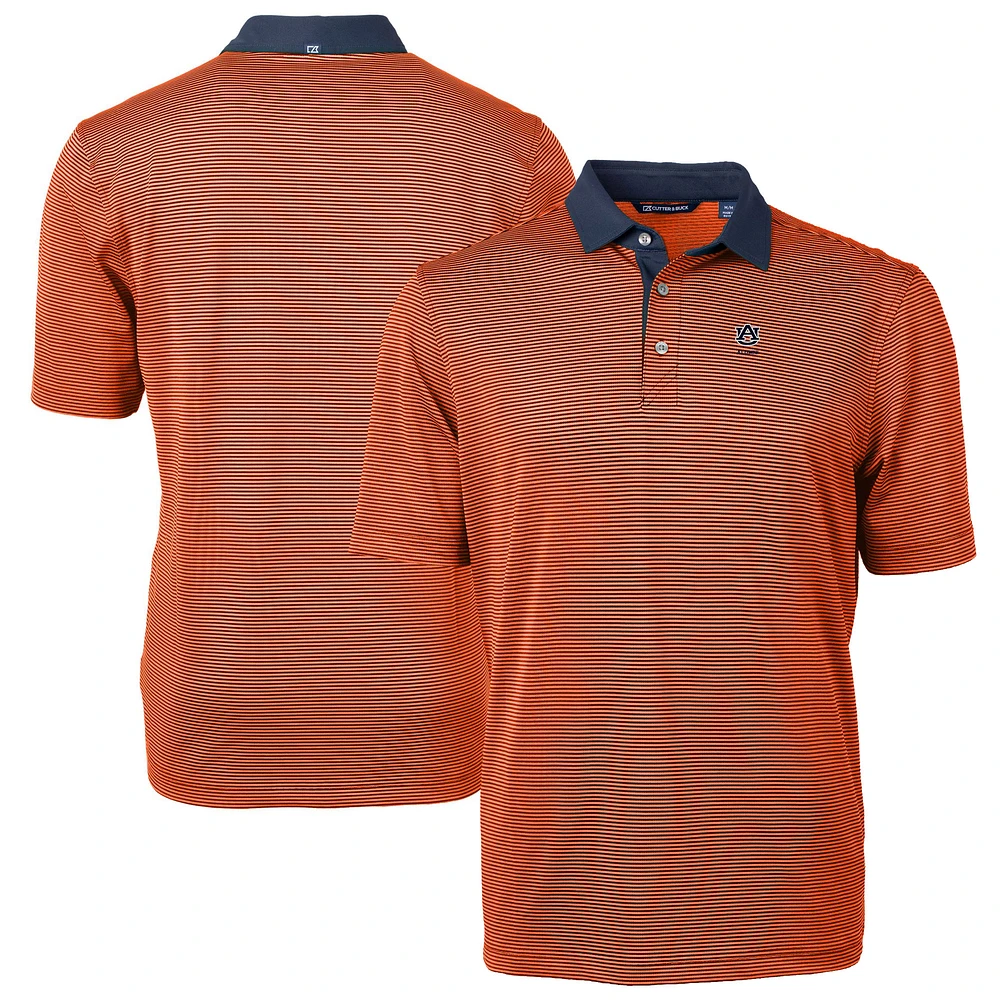 Men's Cutter & Buck Auburn Tigers Alumni Logo Virtue Eco Pique Micro Stripe Recycled Polo