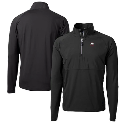 Men's Cutter & Buck Georgia Bulldogs Alumni Logo Adapt Eco Knit Hybrid Recycled Quarter-Zip Pullover Top