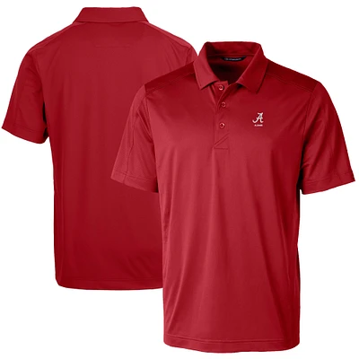 Men's Cutter & Buck Crimson Alabama Crimson Tide Alumni Logo Prospect Textured Stretch Polo