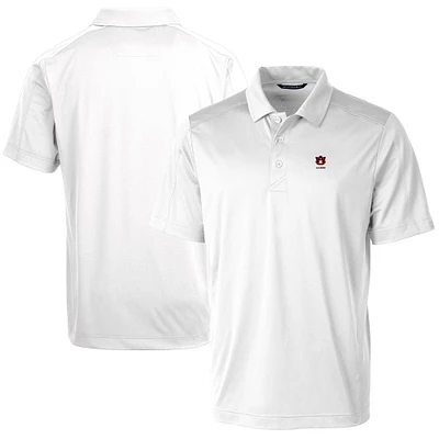 Men's Cutter & Buck White Auburn Tigers Alumni Logo Prospect Textured Stretch Polo