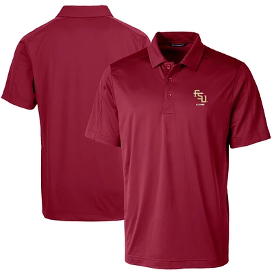 Men's Cutter & Buck Garnet Florida State Seminoles Alumni Logo Prospect Textured Stretch Polo