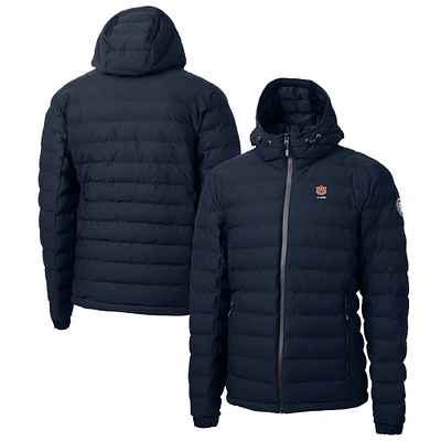 Men's Cutter & Buck Navy Auburn Tigers Alumni Logo Mission Ridge Repreve Eco Insulated Puffer Full-Zip Jacket