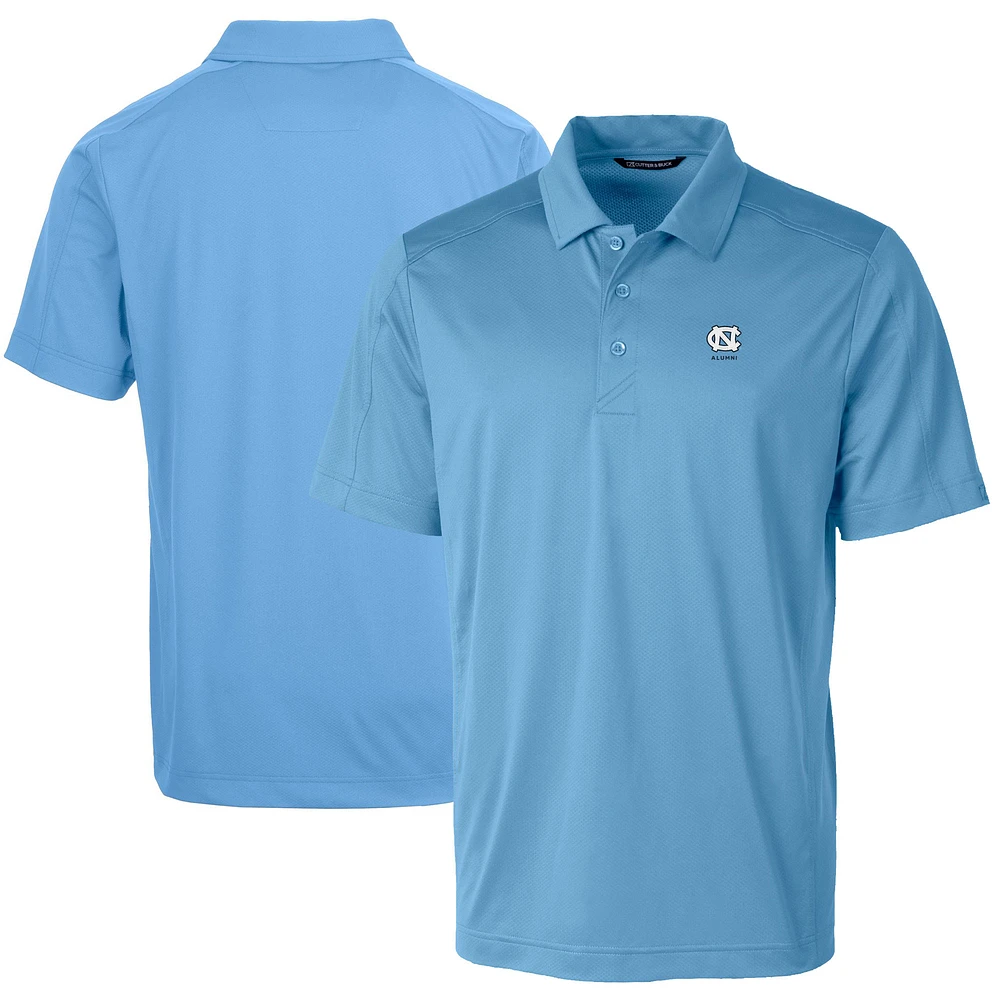 Men's Cutter & Buck Carolina Blue North Carolina Tar Heels Alumni Logo Prospect Textured Stretch Polo