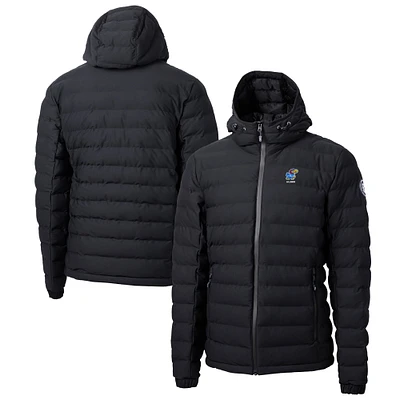 Men's Cutter & Buck Black Kansas Jayhawks Alumni Logo Mission Ridge Repreve Eco Insulated Puffer Full-Zip Jacket