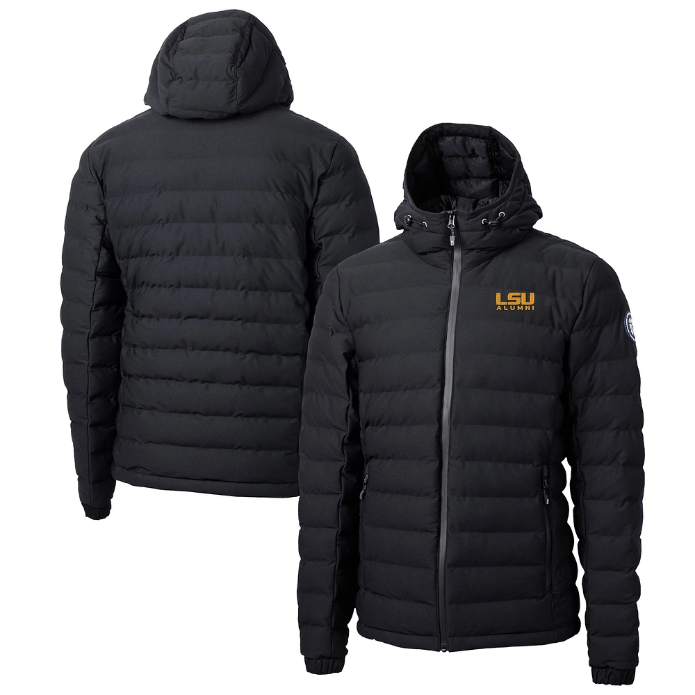 Men's Cutter & Buck Black LSU Tigers Alumni Logo Mission Ridge Repreve Eco Insulated Puffer Full-Zip Jacket