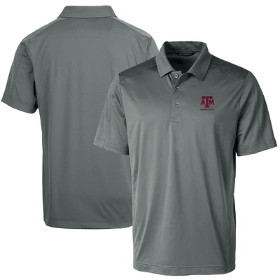 Men's Cutter & Buck Gray Texas A&M Aggies Alumni Logo Prospect Textured Stretch Polo
