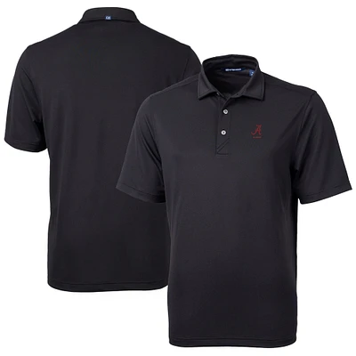 Men's Cutter & Buck Black Alabama Crimson Tide Alumni Logo Virtue Eco Pique Recycled Polo