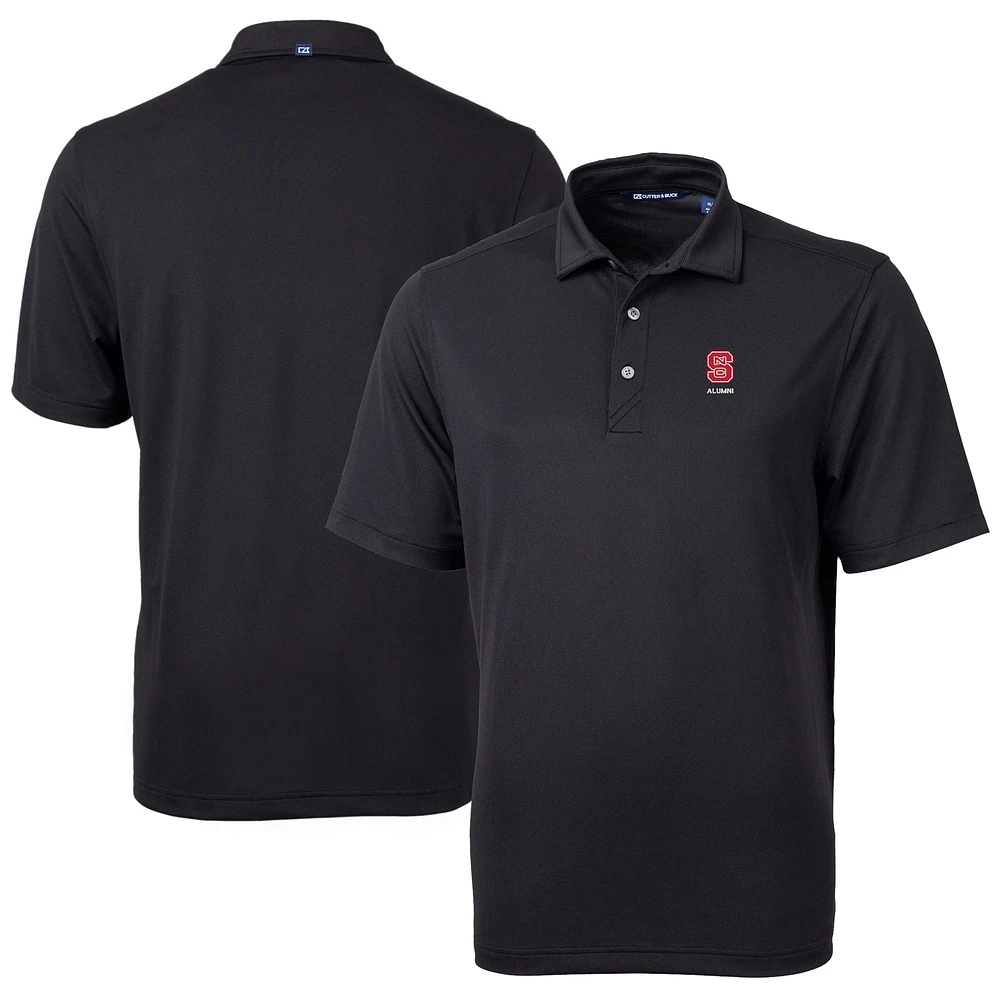 Men's Cutter & Buck Black NC State Wolfpack Alumni Logo Virtue Eco Pique Recycled Polo