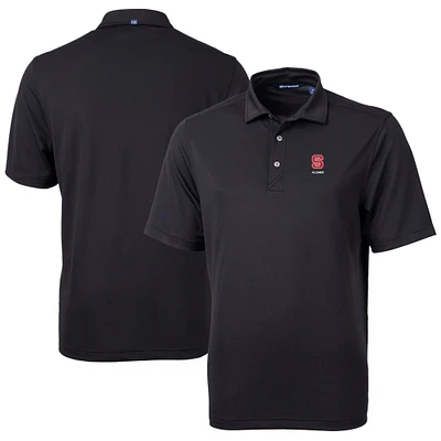 Men's Cutter & Buck Black NC State Wolfpack Alumni Logo Virtue Eco Pique Recycled Polo