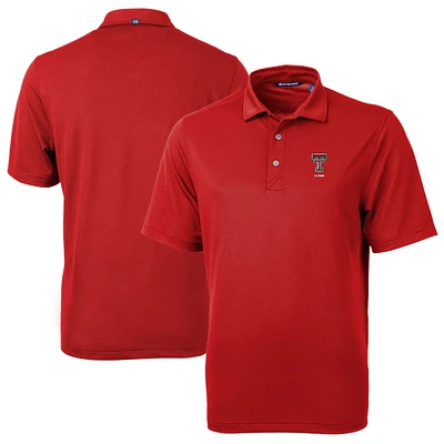 Men's Cutter & Buck Red Texas Tech Raiders Alumni Logo Virtue Eco Pique Recycled Polo