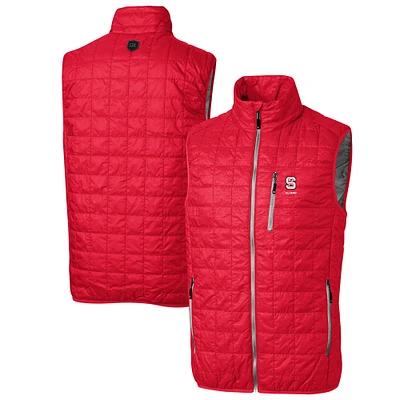 Men's Cutter & Buck NC State Wolfpack Rainier PrimaLoft Eco Insulated Full-Zip Puffer Vest