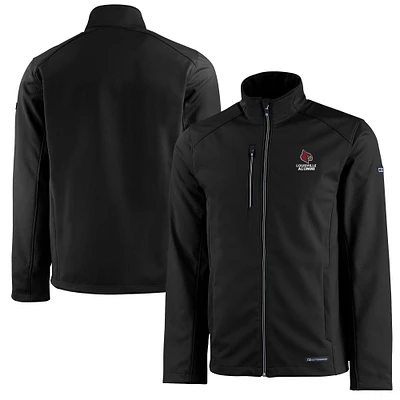 Men's Cutter & Buck Louisville Cardinals Alumni Logo Evoke Eco Softshell Recycled Full-Zip Jacket