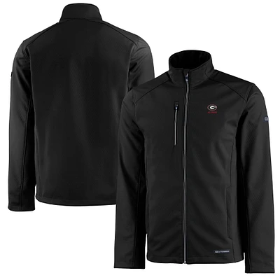 Men's Cutter & Buck Georgia Bulldogs Alumni Logo Evoke Eco Softshell Recycled Full-Zip Jacket