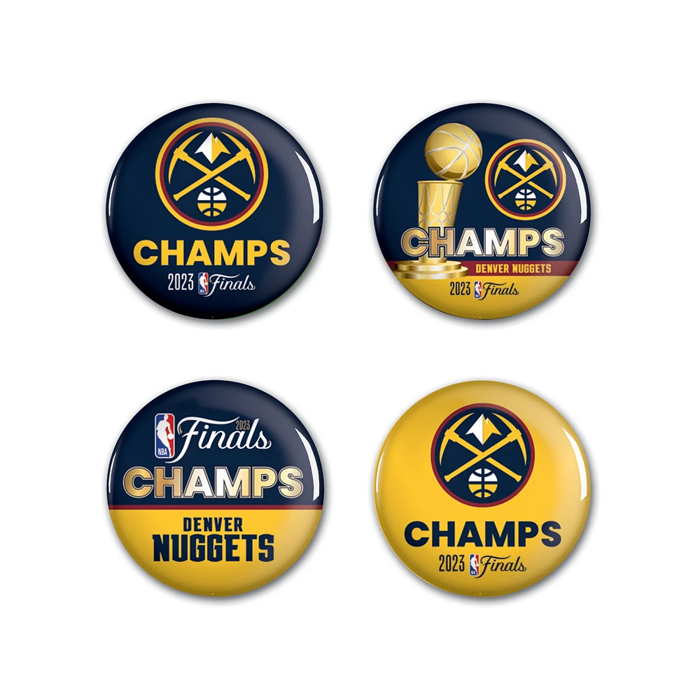 WinCraft Denver Nuggets 2023 NBA Finals Champions Four-Pack Buttons Set