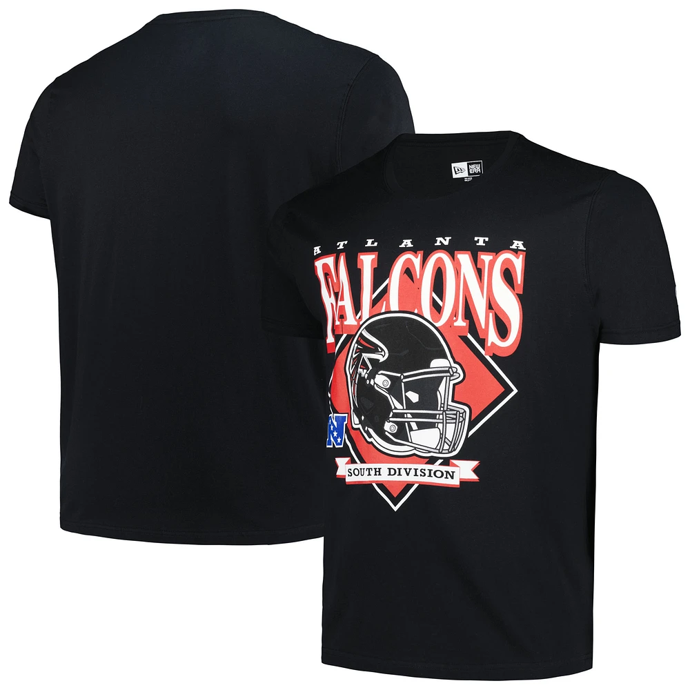 Men's New Era Black Atlanta Falcons Big & Tall Helmet T-Shirt