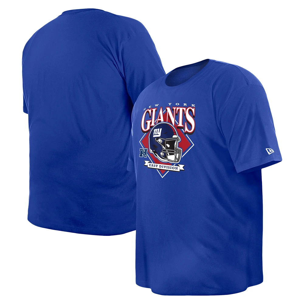 Men's New Era Royal York Giants Big & Tall Helmet T-Shirt