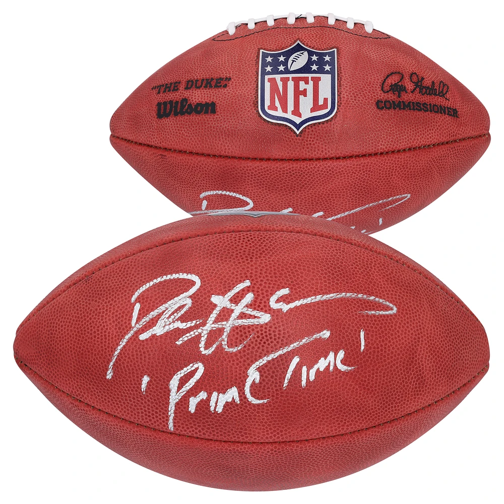Deion Sanders Dallas Cowboys Autographed Duke Full Color Football with "Primetime" Inscription