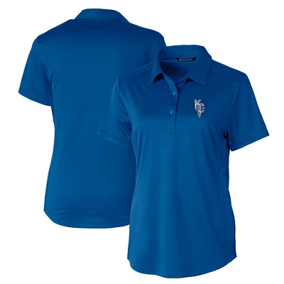 Women's Cutter & Buck Royal Kansas City Royals Connect DryTec Prospect Textured Stretch Polo