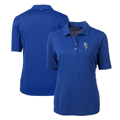 Women's Cutter & Buck Royal Kansas City Royals City Connect DryTec Virtue Eco Pique Recycled Polo