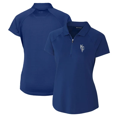 Women's Cutter & Buck Royal Kansas City Royals City Connect DryTec Forge Stretch Polo
