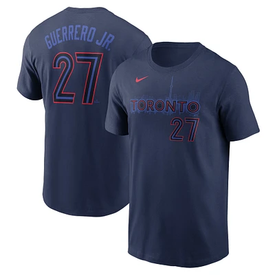 Men's Nike Vladimir Guerrero Jr. Navy Toronto Blue Jays 2024 City Connect Name & Number T-Shirt
