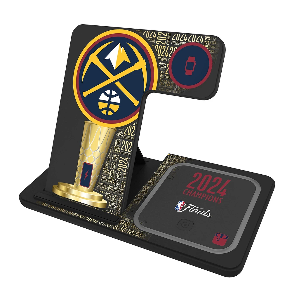 Keyscaper Denver Nuggets 2023 NBA Finals Champions 3-in-1 Charging Station