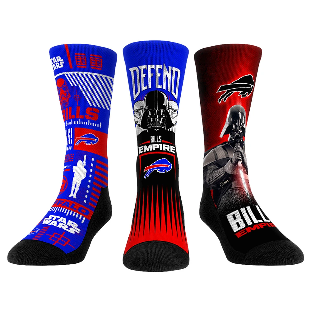 Rock Em Socks Stormtrooper & Darth Vader Buffalo Bills Three-Pack Star Wars Crew Set