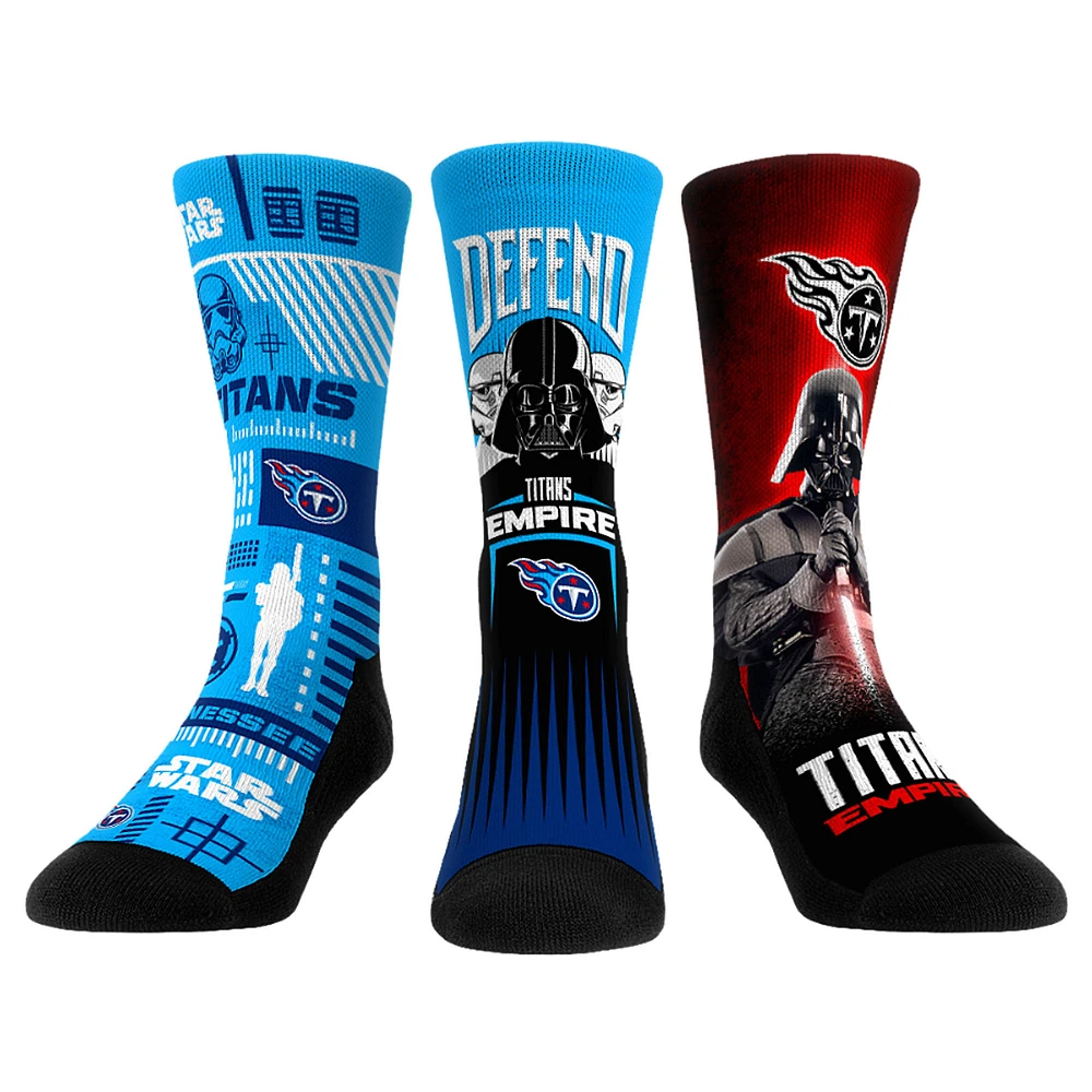 Rock Em Socks Stormtrooper & Darth Vader Tennessee Titans Three-Pack Star Wars Crew Set