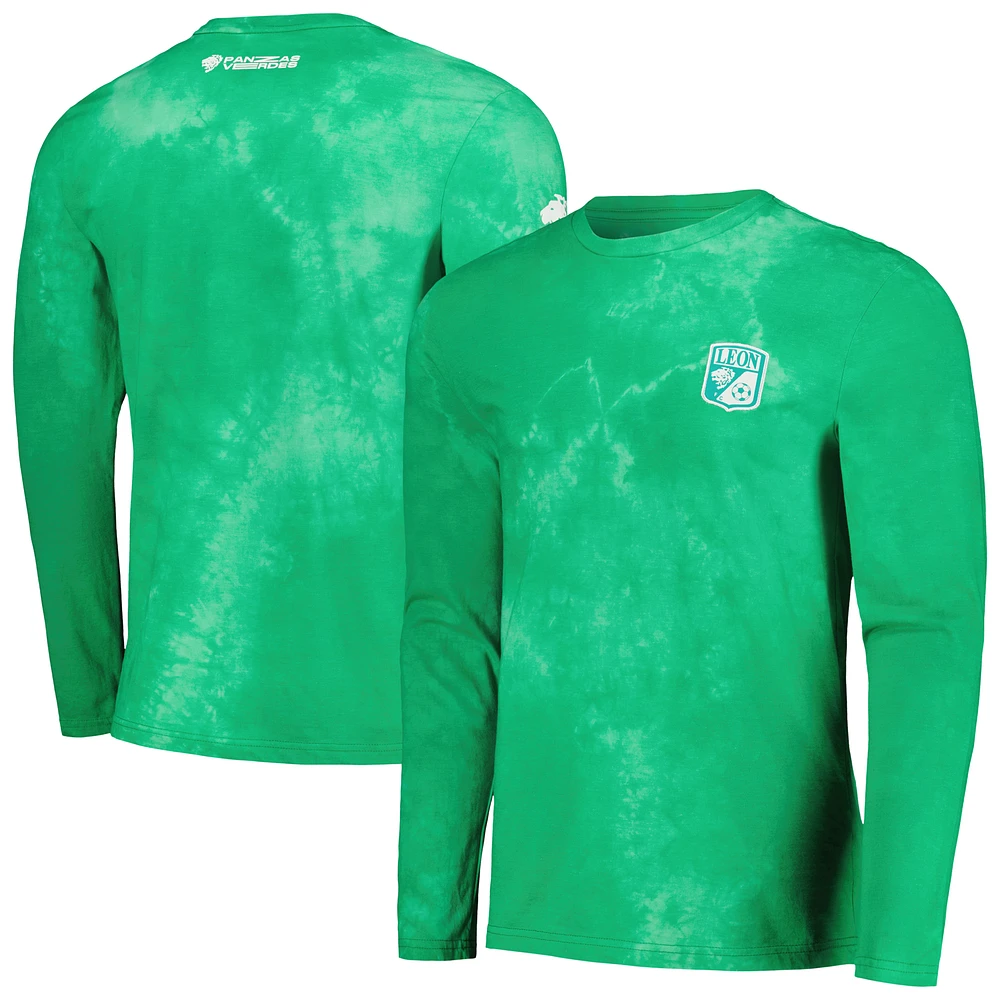 Men's Charly Green Club Leon Tie-Dye Long Sleeve T-Shirt