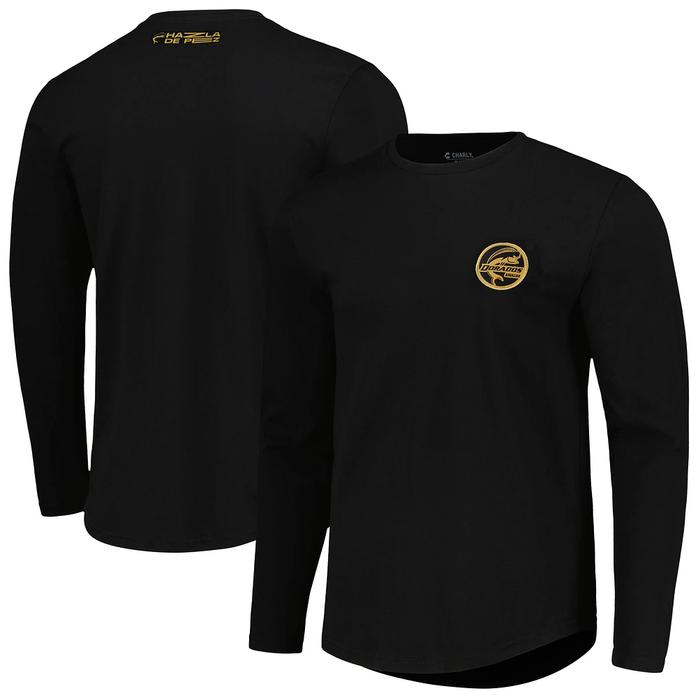 Men's Charly Black Dorados de Sinaloa Long Sleeve T-Shirt
