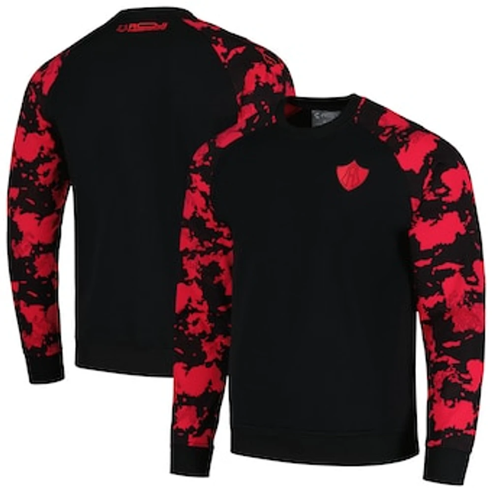 Men's Charly Black Club Atlas Raglan Pullover Sweatshirt